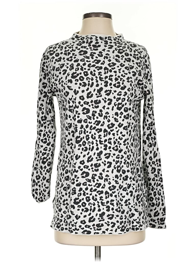Pre-owned Ann Taylor Loft Turtleneck Sweater In Silver