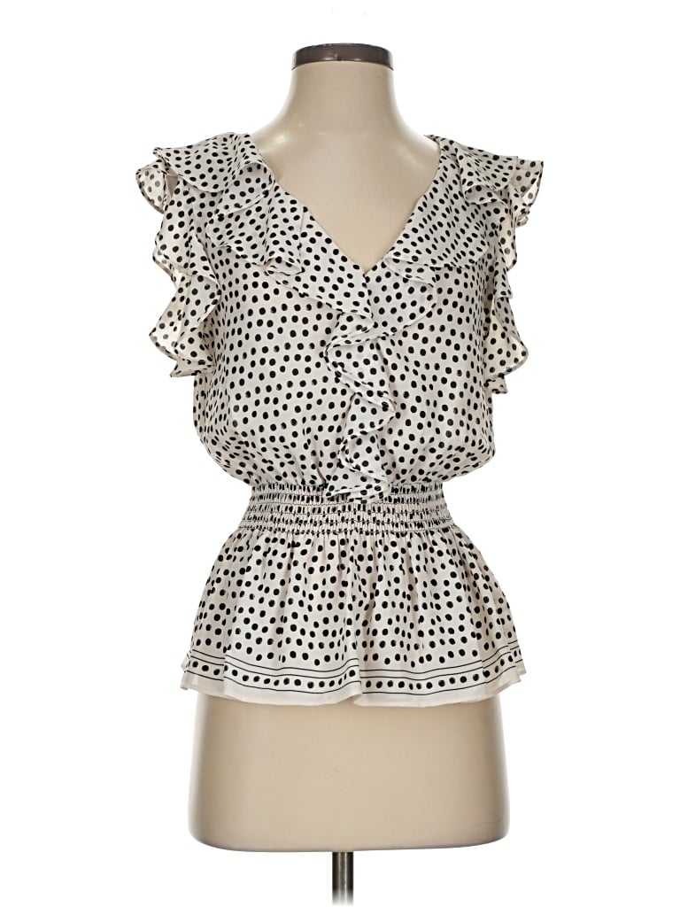 Pre-owned Max Studio Sleeveless Blouse In Ivory