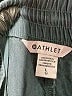 Athleta 100% Linen Chevron-herringbone Gray Linen Pants Size L - photo 8