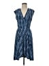 BCBGMAXAZRIA Chevron-herringbone Blue Casual Dress Size M - photo 1