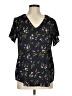 Ann Taylor 100% Polyester Black Short Sleeve Blouse Size M - photo 1
