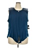 New York Laundry 100% Polyester Blue Sleeveless Blouse Size 2X - photo 1