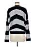 Aqua 100% Cashmere Chevron-herringbone Gray Cashmere Pullover Sweater Size M - photo 2