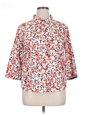 Christopher & Banks 3/4 Sleeve Button-Down Shirt (view 1)