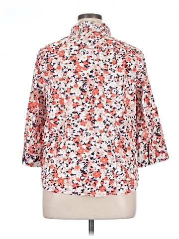 Christopher & Banks 3/4 Sleeve Button-Down Shirt (view 2)