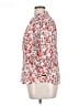 Christopher & Banks Floral Orange 3/4 Sleeve Button-Down Shirt Size XL - photo 5
