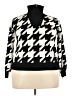 Nine West Houndstooth Black Turtleneck Sweater Size XXL - photo 1