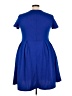 Oxiuly Solid Blue Casual Dress Size XXL - photo 2