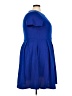 Oxiuly Solid Blue Casual Dress Size XXL - photo 4