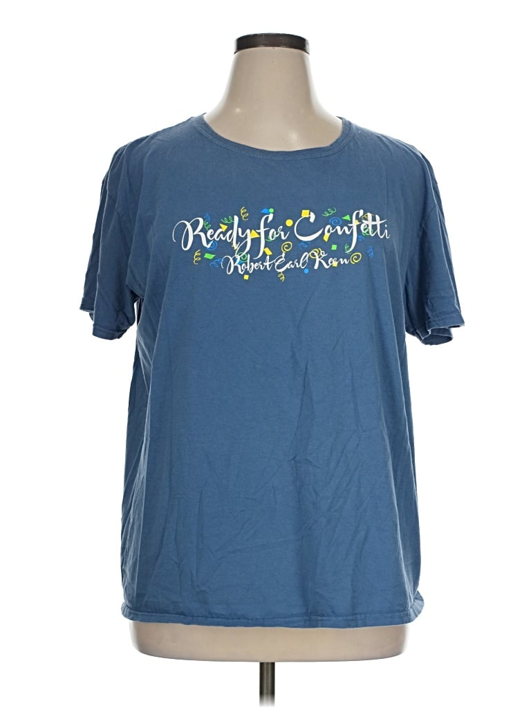 Pre-owned Gildan Short Sleeve T-shirt In Blue