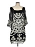 Joy Joy 100% Polyester Graphic Black Cocktail Dress Size M - photo 1