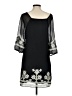 Joy Joy 100% Polyester Graphic Black Cocktail Dress Size M - photo 2