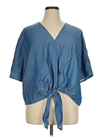 Nina Leonard Short Sleeve Blouse (view 1)