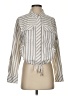 cavalini Stripes Ivory Long Sleeve Blouse Size S - photo 1