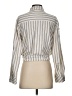 cavalini Stripes Ivory Long Sleeve Blouse Size S - photo 2