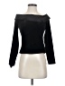 Alex Evenings Black Long Sleeve Top Size S - photo 1