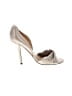 Diane von Furstenberg Metallic Silver Heels Size 7 1/2 - photo 1
