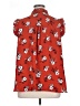 Sweet Rain 100% Polyester Red Short Sleeve Blouse Size 1X - photo 2