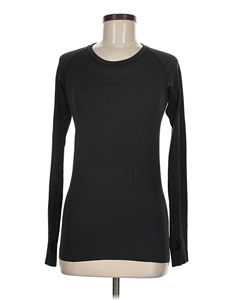 Pre-owned Lululemon Athletica Long Sleeve T-shirt In Black