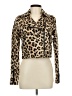 H&M 100% Cotton Animal Print Gold Jacket Size 8 - photo 1