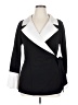 IGIGI Black 3/4 Sleeve Blouse Size 14 - photo 1