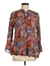 AP.NY Animal Print Brown Long Sleeve Blouse Size M - photo 1