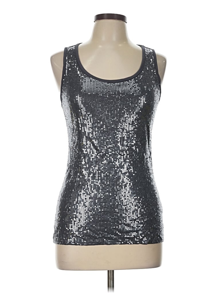 Pre-owned Maurices Sleeveless Top Silver Scoop Neck Tops
