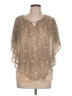 NY Collection 100% Polyester Tan 3/4 Sleeve Blouse Size L - photo 1