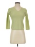Assorted Brands 100% Acrylic Green 3/4 Sleeve Top Size S - photo 1
