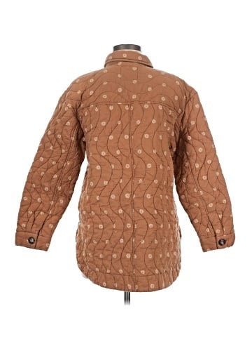 Madewell Quilted Belrose Shirt-Jacket in Bloom Dot (view 2)