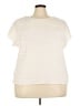 T Tahari 100% Polyester Ivory Short Sleeve Top Size 3X - photo 1