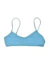 LA Hearts Chevron-herringbone Blue Swimsuit Top Size M - photo 1