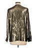 J.Crew Metallic Gold Long Sleeve Silk Top Size 12 - photo 2