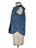 Ann Taylor LOFT 100% Cotton Blue Sleeveless Blouse Size XXS - photo 5