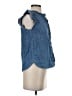 Ann Taylor LOFT 100% Cotton Blue Sleeveless Blouse Size XXS - photo 4