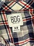BDG 100% Cotton Plaid Blue Long Sleeve Button-Down Shirt Size M - photo 7
