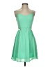 Lush 100% Polyester Solid Green Casual Dress Size S - photo 1