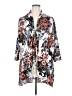 Kiyonna Floral Gray 3/4 Sleeve Blouse Size 2X Plus - photo 1