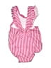 Gymboree Stripes Pink One Piece Swimsuit Size 6-12 mo - photo 2