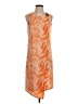 JM Collection Print Orange Casual Dress Size S (petite) - photo 1