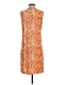JM Collection Print Orange Casual Dress Size S (petite) - photo 2