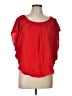 A. Byer 100% Polyester Red Short Sleeve Blouse Size L - photo 1