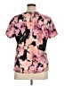 Bar III Floral Pink Short Sleeve Blouse Size XL - photo 2