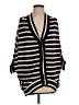 BCBGMAXAZRIA 100% Merino Stripes Black Wool Cardigan Size XS - photo 1