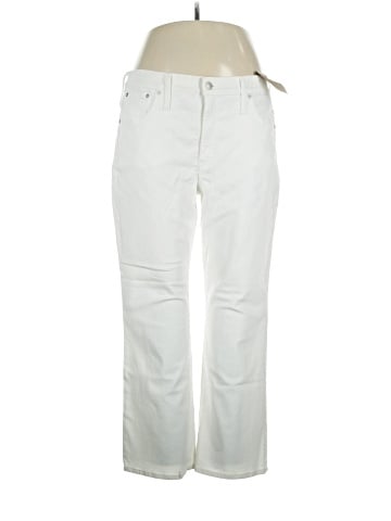 Madewell Kick Out Crop Jeans in Pure White (view 1)
