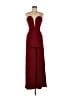 Audrey 3+1 100% Polyester Color Block Burgundy Jumpsuit Size S - photo 1