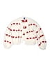 Old Navy 100% Cotton Hearts White Cardigan Size 6 - 7 - photo 1