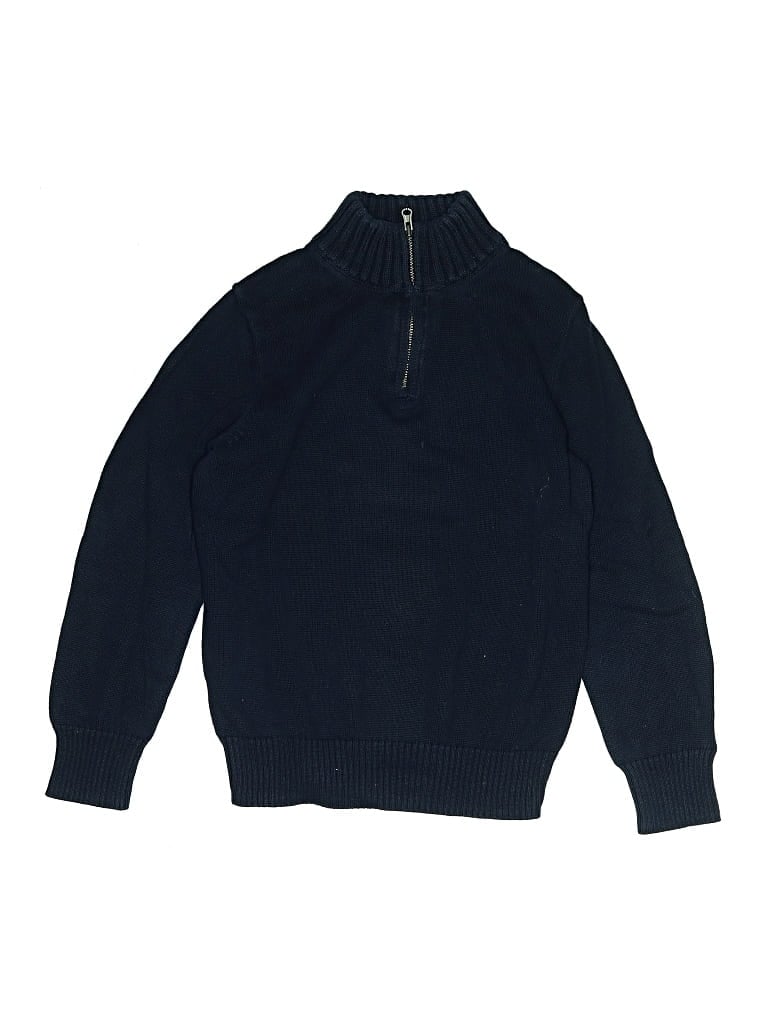 Pre-owned Crewcuts Outlet Kids' Turtleneck Sweater In Blue
