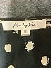 Monday Fun Polka Dots Black Short Sleeve Blouse Size M - photo 7