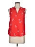 Charter Club 100% Polyester Red Sleeveless Blouse Size M (petite) - photo 1